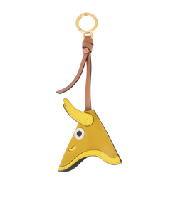 Loewe Dragon Key Charm, Leather, Yellow/Brown, MIS, B/DB, 2*
